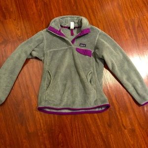 Gray & Purple Patagonia Sweater